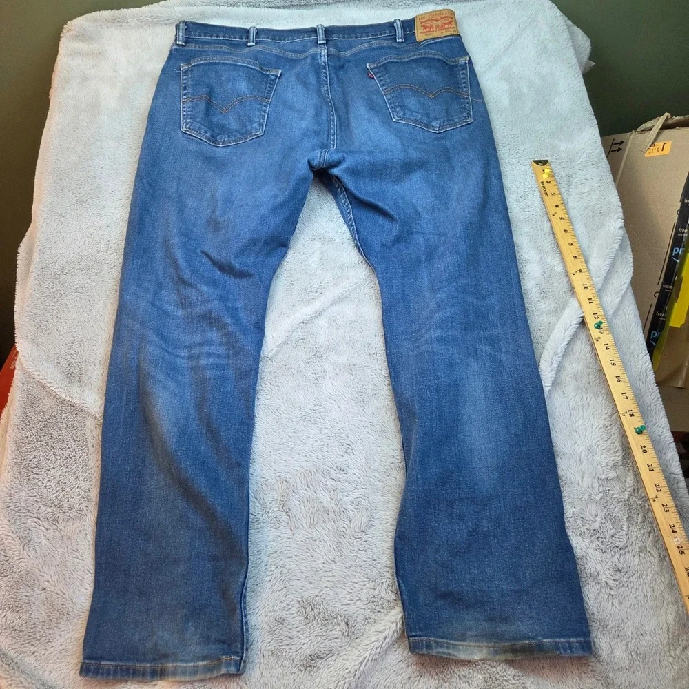 Levi's 505 Regular Fit Jeans Mens 40x32 Blue Straight Leg Denim 00505-1541 - Picture 8 of 11